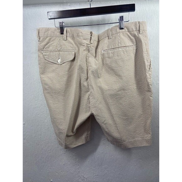 POLO By POLO BY RALPH LAUREN MENS 38 X 9 SEERSUCKER BROWN STRIPED SHORTS - Picture 2 of 3